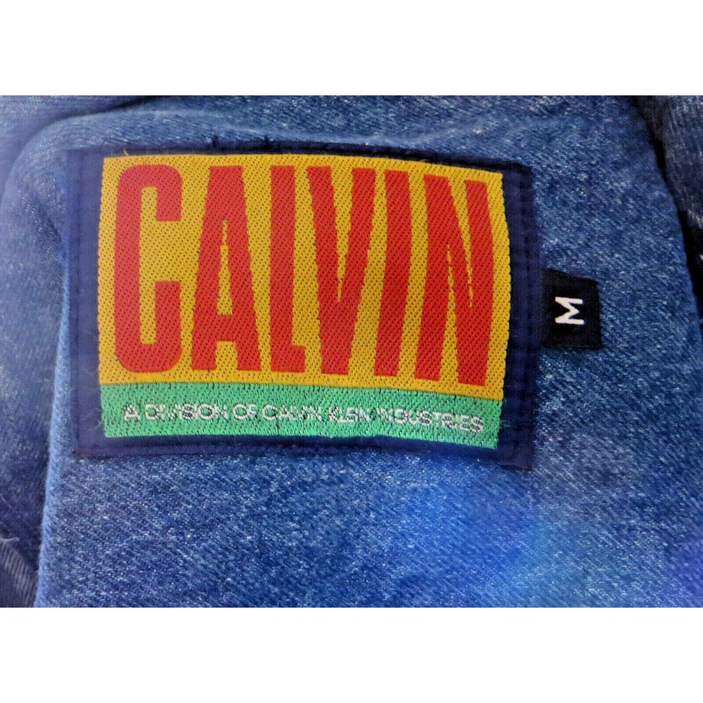 Vtg Early 80s Mens Calvin Klein Denim Jean Jacket Size Med
